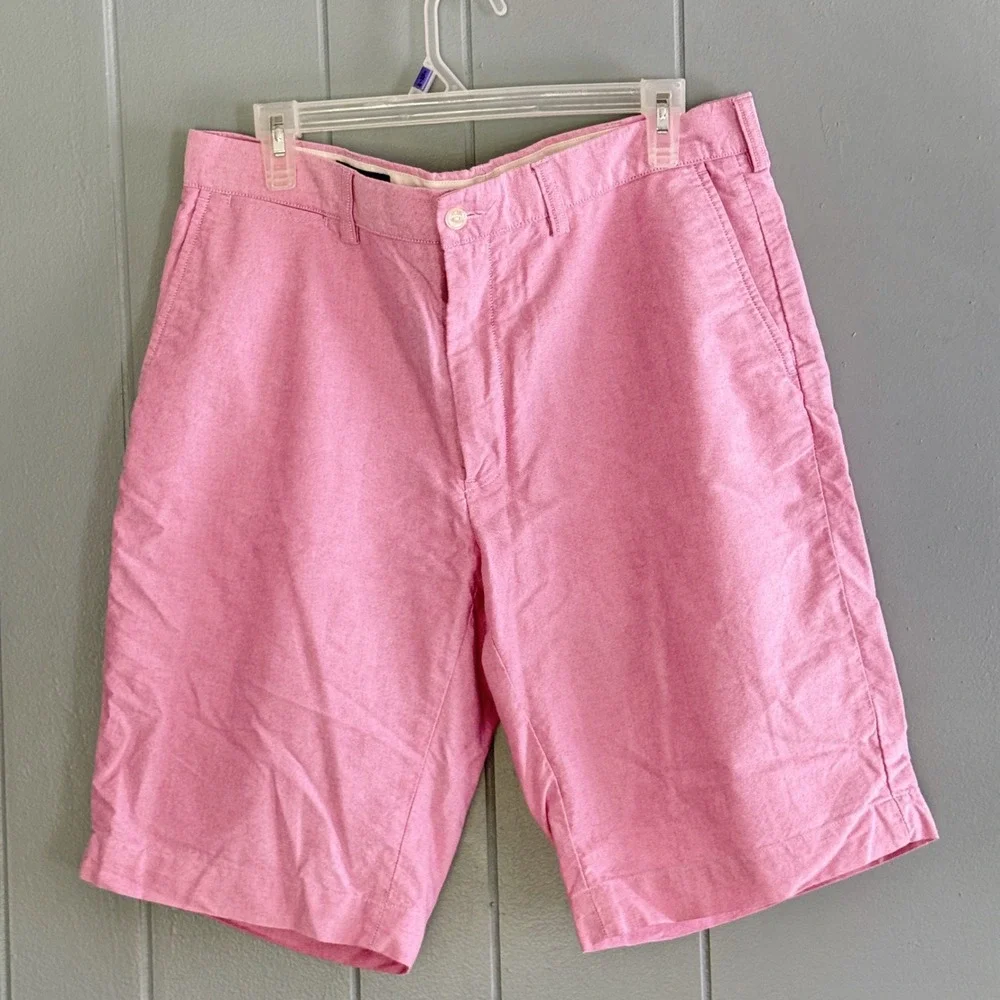 Polo Ralph Lauren Mens 35 Pink Oxford Cloth Chino Shorts Preppy Old Money